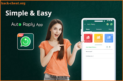 Auto reply app: Whatschat reply for WA and others. screenshot