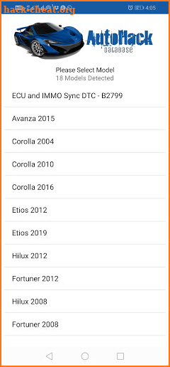 AutoHack DB screenshot