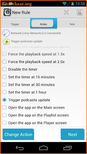 AutomateIt Podcast Addict screenshot