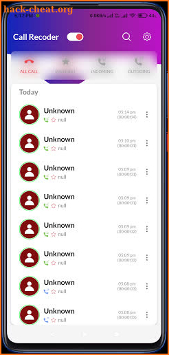 Automatic call recording: all call recorder screenshot