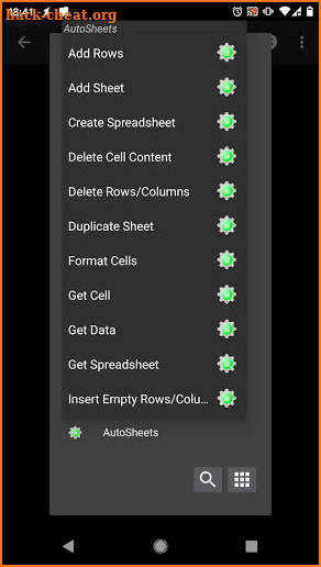 AutoSheets screenshot