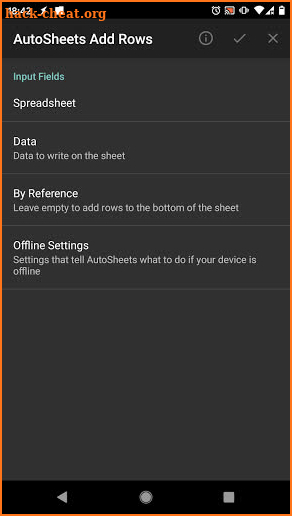 AutoSheets screenshot