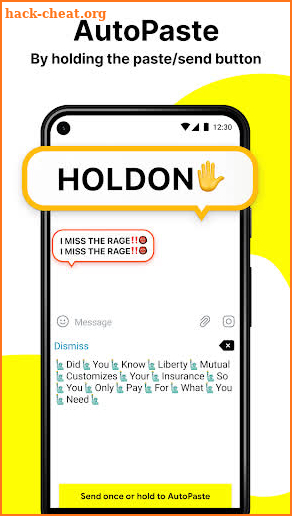 AutoSnap: Auto Paste Keyboard for Texts & Emojis screenshot