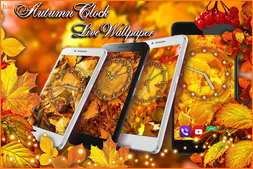 Autumn Clock HD Live Wallpaper screenshot