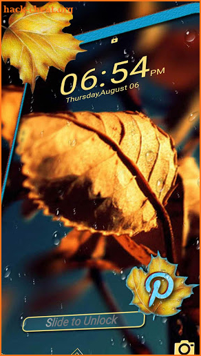 Autumn Leaf Water Drop Launcher Theme screenshot