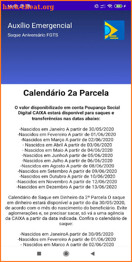 Auxílio Emergencial FGTS Saque Aniversário Aqui! screenshot