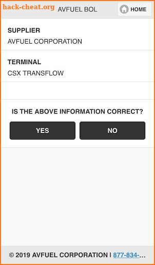 Avfuel Bill of Lading: Transport Data screenshot