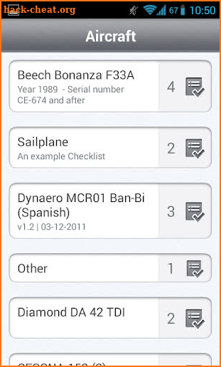 Aviation Checklist screenshot