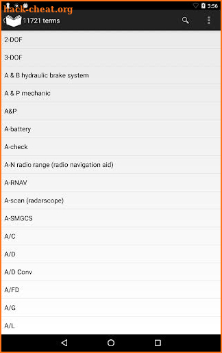 Aviation Dictionary screenshot