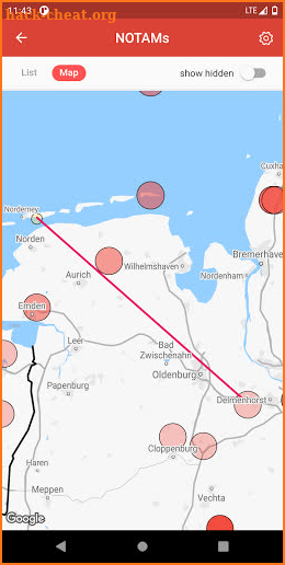 Aviation NOTAMs screenshot