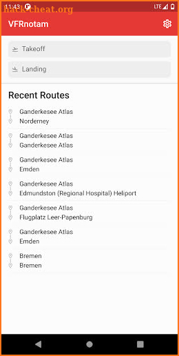 Aviation NOTAMs screenshot