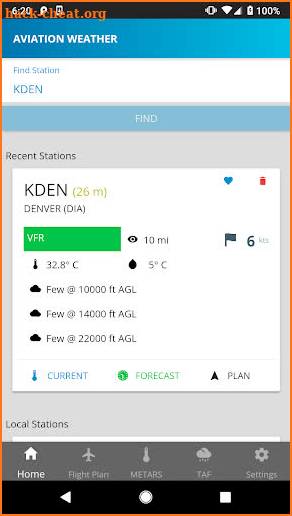 Aviation Weather - METARs, TAFs, & Flight Planning screenshot