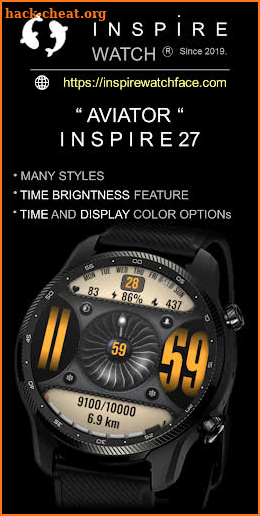 Aviator Digital Watch Face I27 screenshot