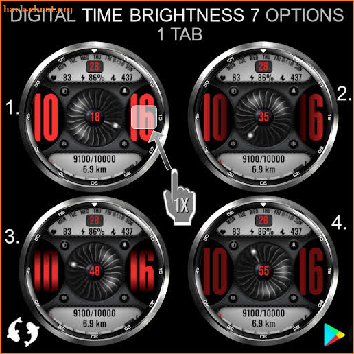 Aviator Digital Watch Face I27 screenshot