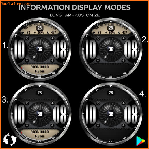 Aviator Digital Watch Face I27 screenshot