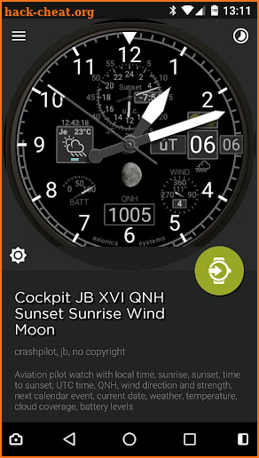 Aviator Watch Face for Pilots, QNH. Read the NEWS! screenshot