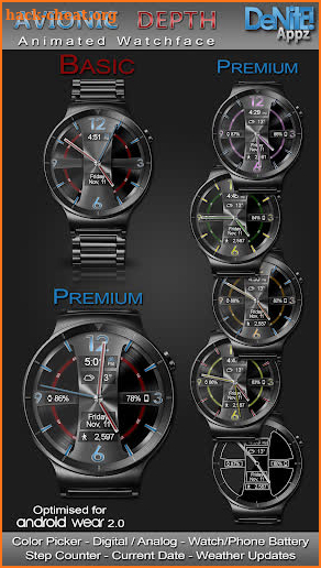 Avionic Depth HD Watch Face screenshot