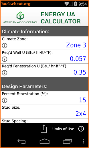 AWC Energy UA Calculator screenshot