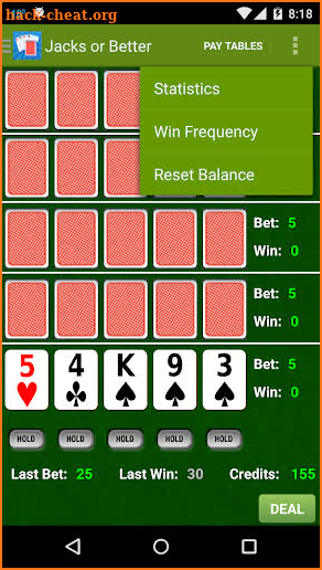 Awesome 5-Hand Video Poker screenshot