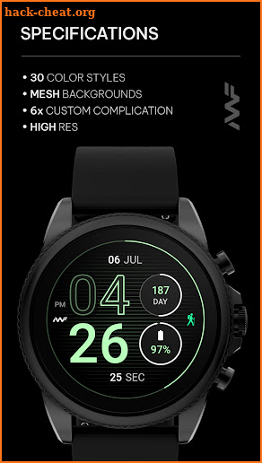 Awf Edge - watch face screenshot