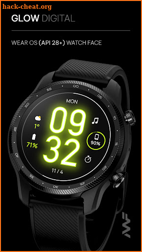 Awf Glow Digital - watch face screenshot