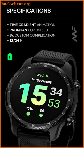 Awf Gradient - Wear OS 3 face screenshot