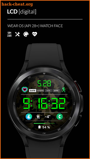 Awf LCD Digital - watch face screenshot