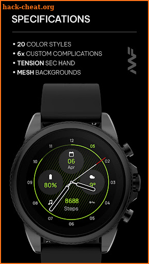 Awf OLED Analog - watch face screenshot