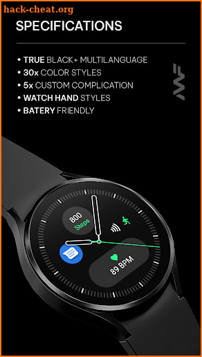 Awf Simple Analog - watch face screenshot