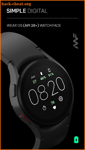 Awf Simple Digital - watchface screenshot