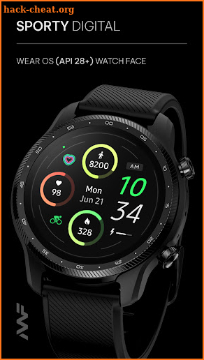 Awf Sporty Digital - watchface screenshot