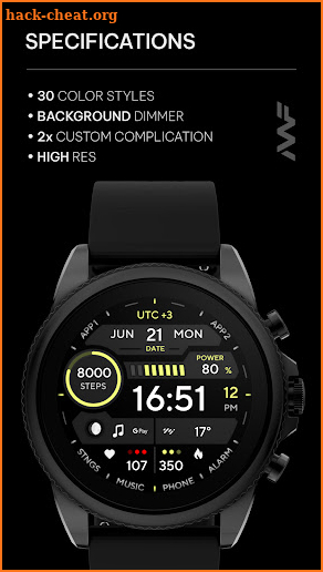 Awf TACT ONE - watch face screenshot