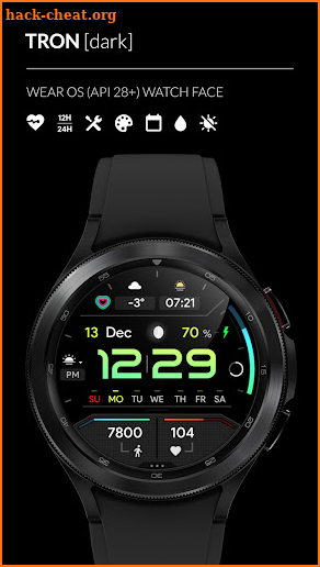 Awf TRON [dark] - watch face screenshot