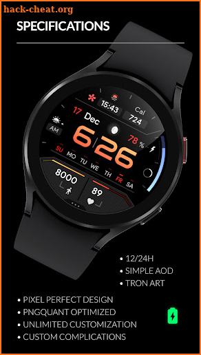 Awf TRON [dark] - watch face screenshot