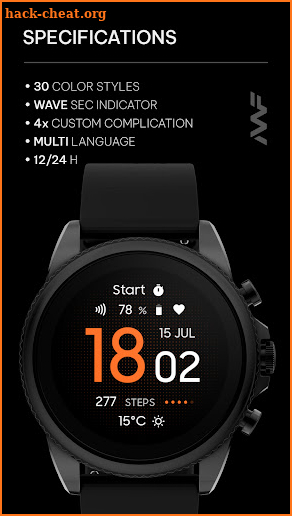 Awf Wave - watch face screenshot