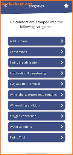 AWRI Winemaking Calculator screenshot