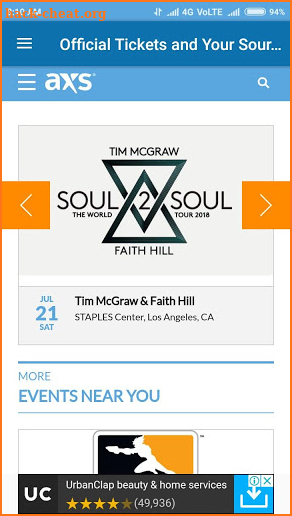 AXS Tickets & Entertainment screenshot