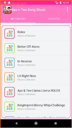 Ayo and Teo songs screenshot