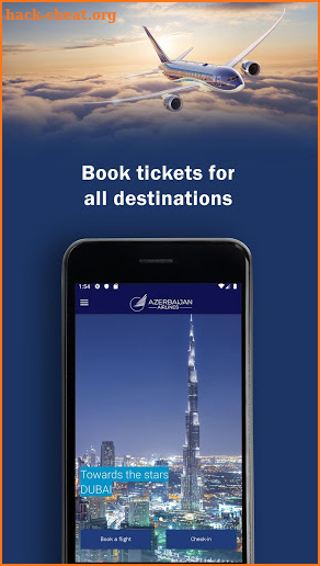 Azerbaijan Airlines screenshot