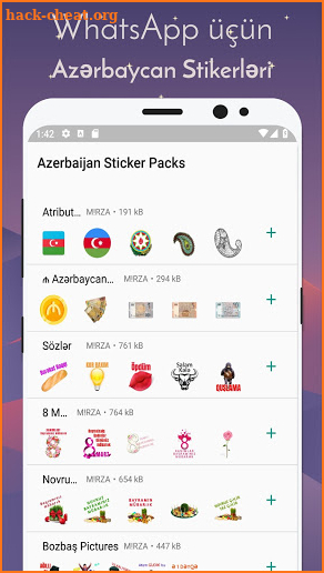 Azerbaijan Stickers for WhatsApp - WAStickerApps screenshot