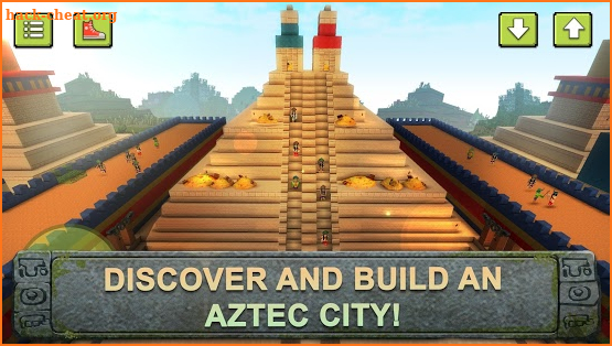 Aztec Craft: Ancient Blocky City Building Games 3D screenshot