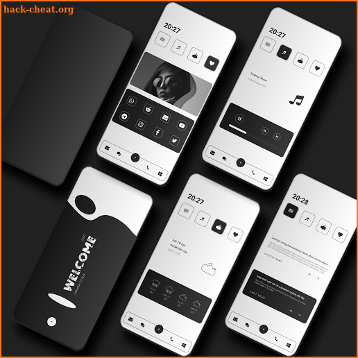 B & W Klwp live wellpaper screenshot