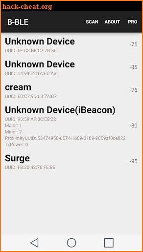 B-BLE(BLE4.0 Scan) screenshot