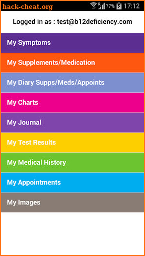 B12 Deficiency screenshot