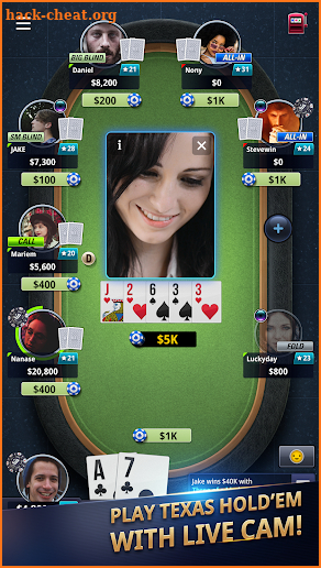 B17 Poker - Texas Hold'em, Live cam poker screenshot