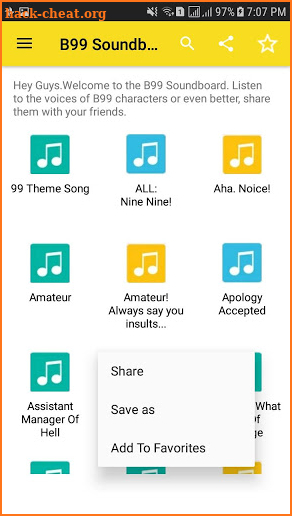 B99 Soundboard App screenshot