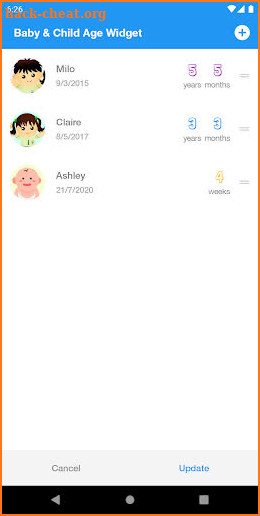 Baby & Child Age Widget screenshot