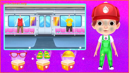 Baby Boy Modern Train Clean Up screenshot