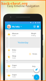 Baby Breastfeeding Tracker. Newborn Baby Care App screenshot