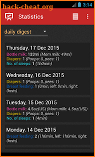 Baby Care Log screenshot